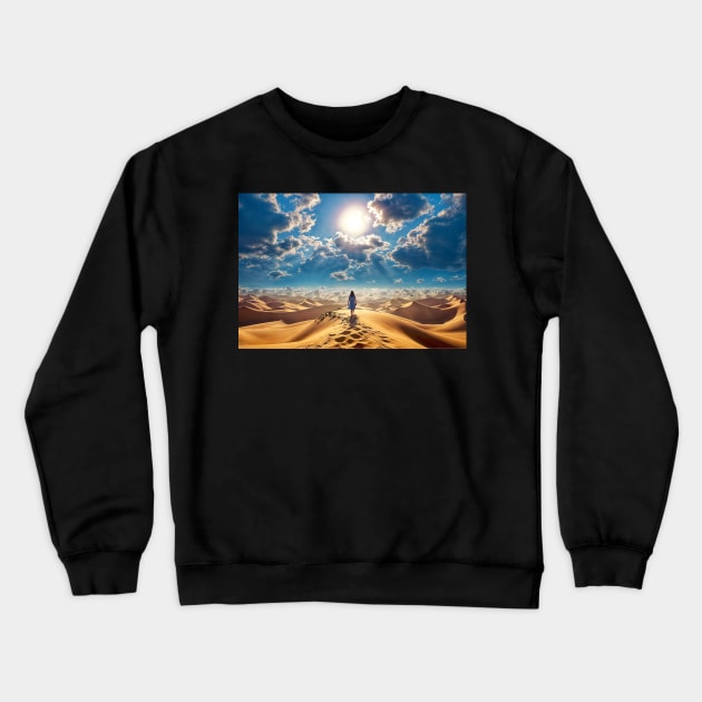 Desert Wanderer - Landscape Crewneck Sweatshirt by jecphotography